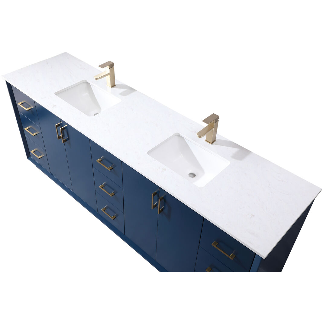 Hayes 84 X 22 X 35 inch Blue Vanity Sink Set