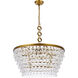 Nordic 6 Light 28 inch Brass Chandelier Ceiling Light