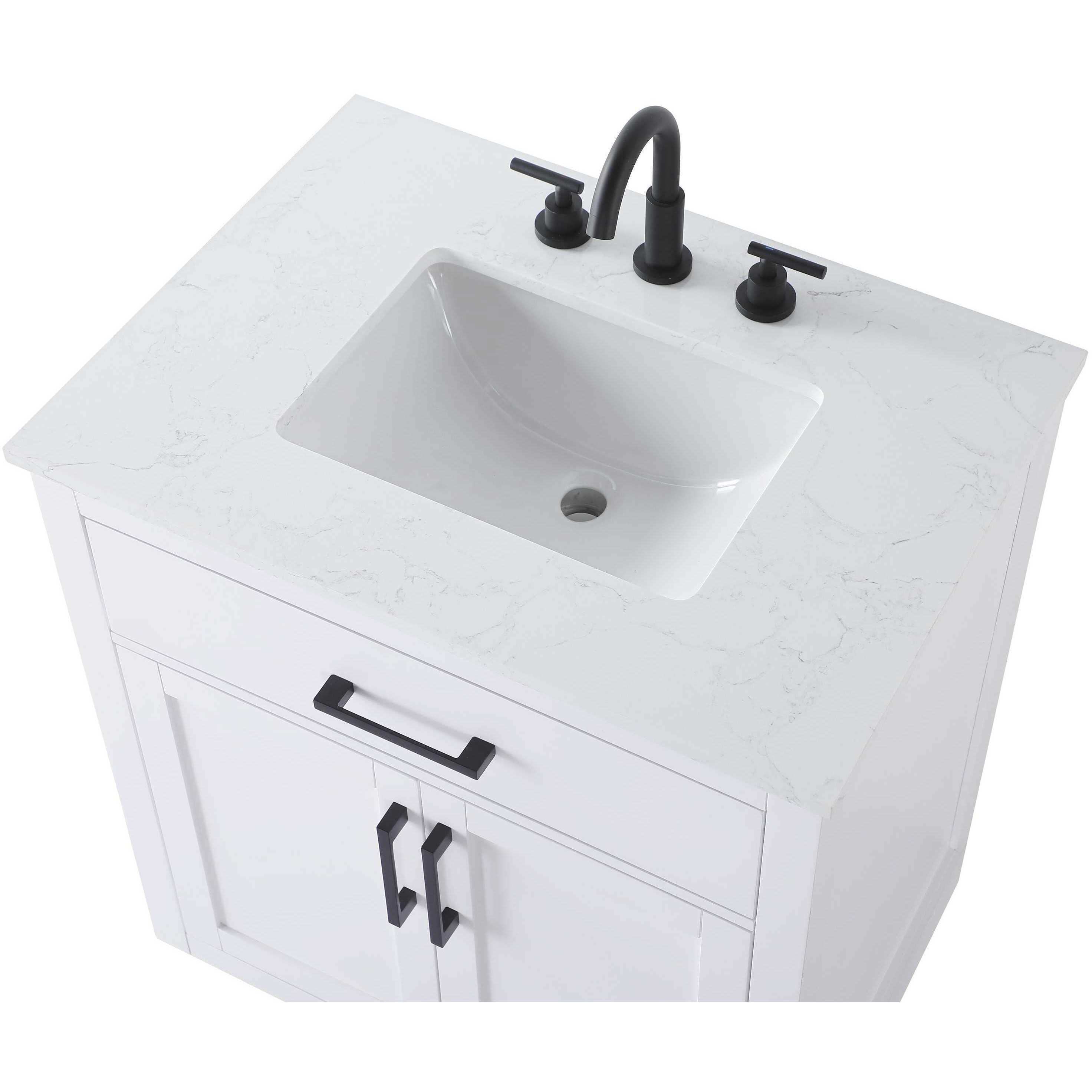 Alden 30 X 35 inch White Bathroom Vanity Cabinet