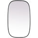 Brynn 40 X 24 inch Black Mirror in 24 x 40