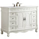 Bordeaux 48 X 22 X 36 inch Antique White Vanity Sink Set