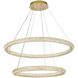 Bowen 2 Light 42 inch Satin Gold Chandelier Ceiling Light
