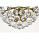 Emilia 3 Light 14 inch Brass Flush Mount Ceiling Light