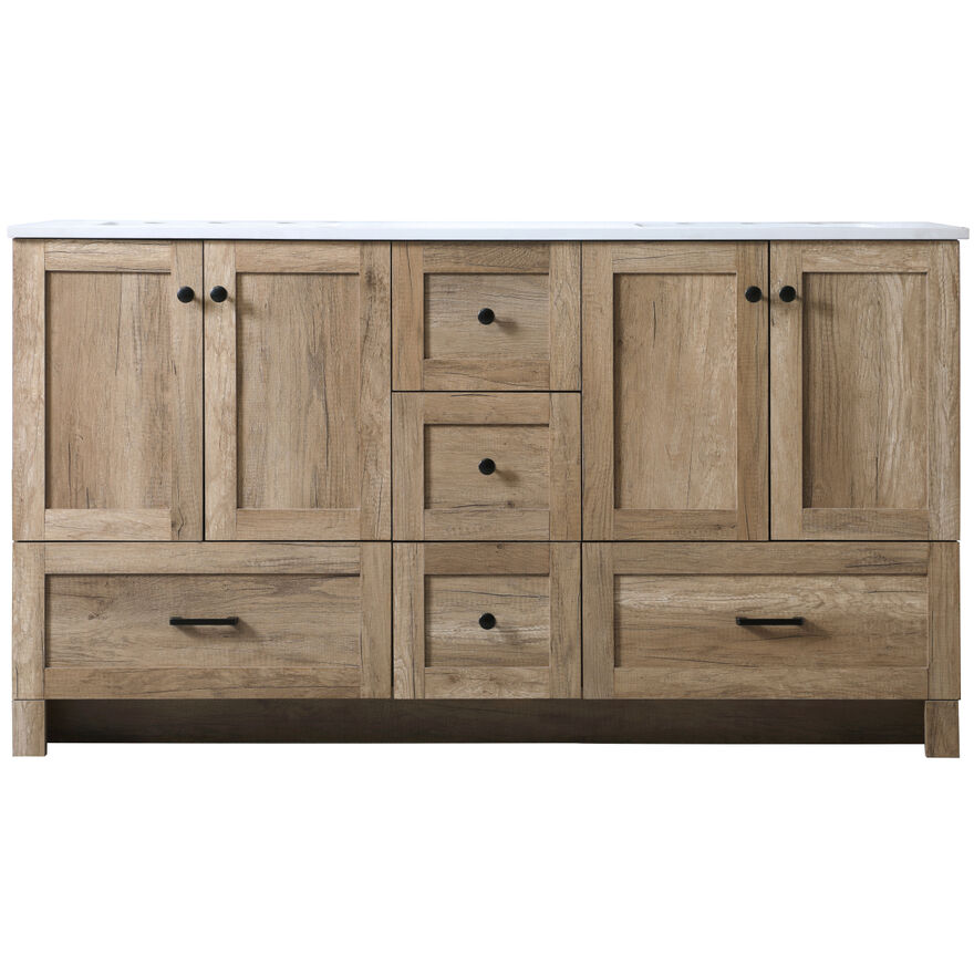 Soma 60 X 19 X 34 inch Natural Oak Vanity Sink Set in 2