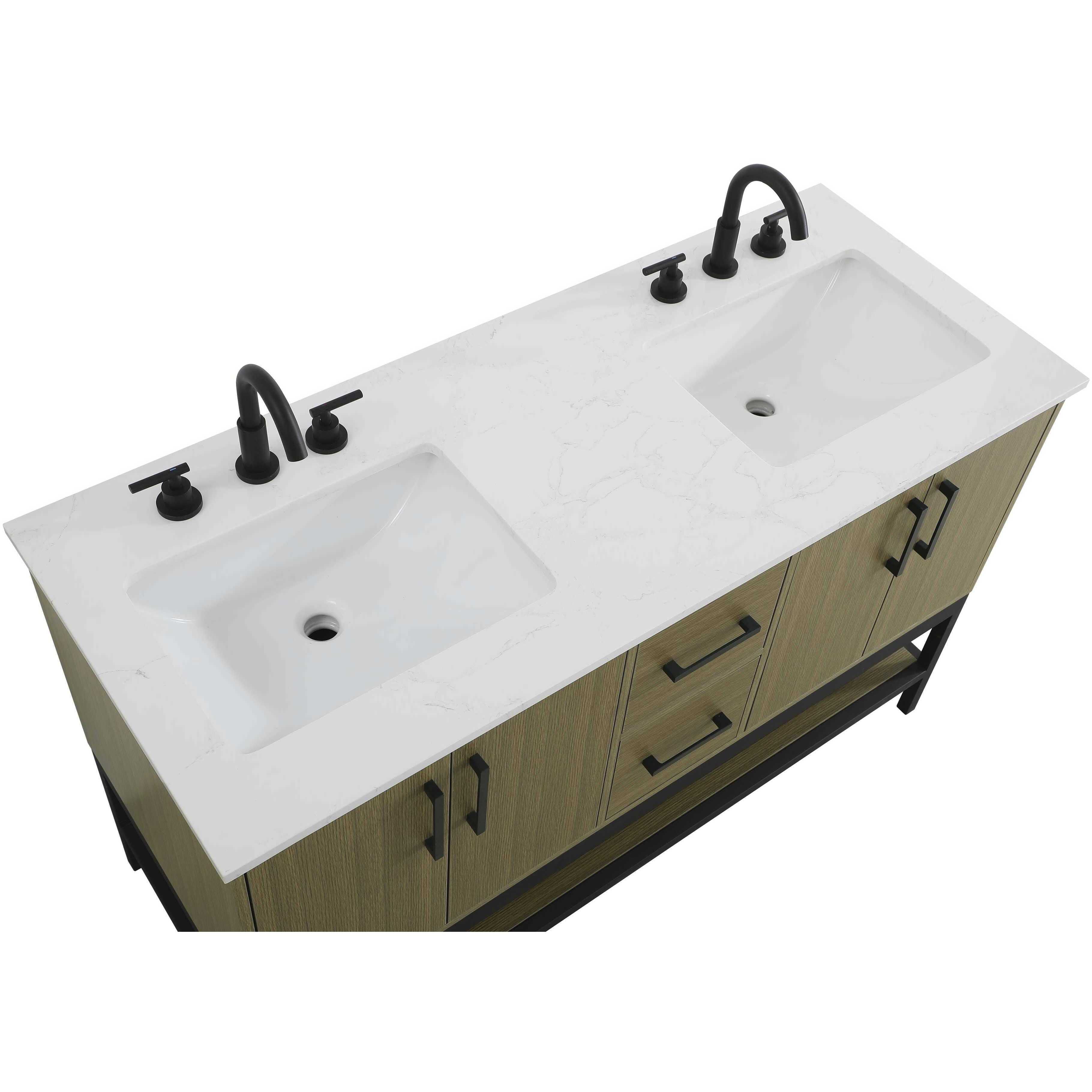 Lennox 54 X 34 inch Chestnut Brown Bathroom Vanity Cabinet