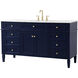 Park Avenue 60 X 22 X 35 inch Blue Vanity Sink Set