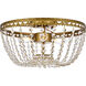 Kylie 3 Light 14 inch Brass Flush Mount Ceiling Light