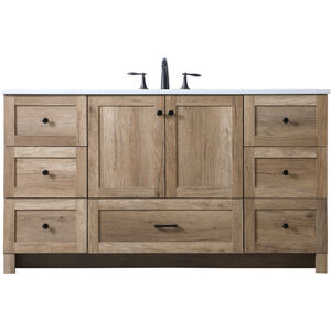 Soma 60 X 19 X 34 inch Natural Oak Vanity Sink Set