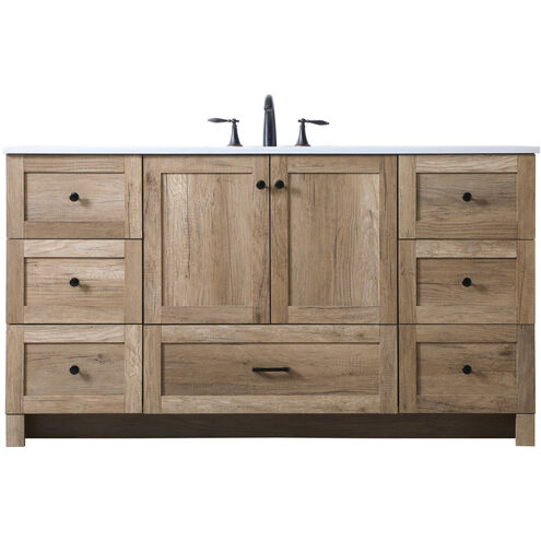 Soma 60 X 19 X 34 inch Natural Oak Vanity Sink Set