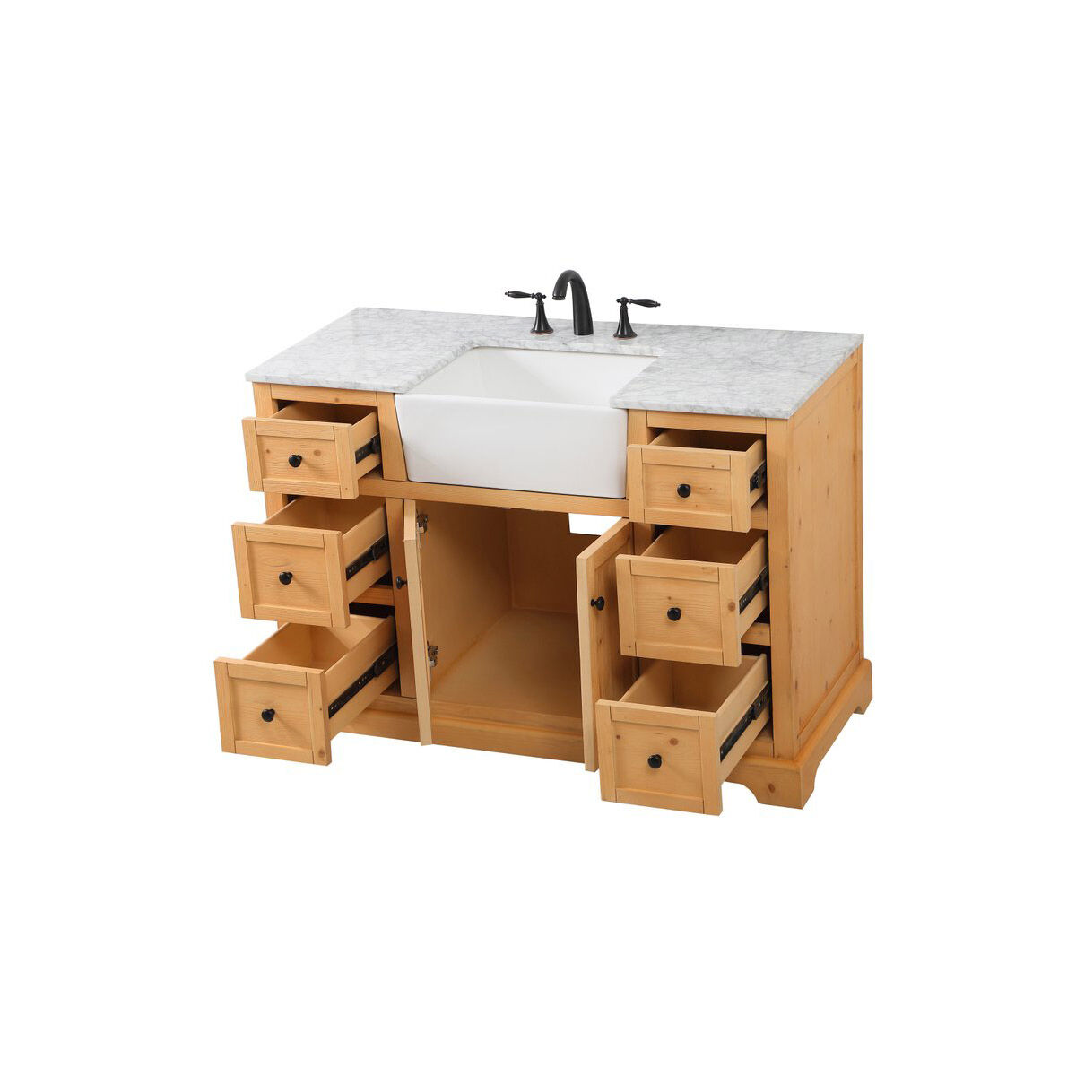 Franklin 48 X 22 X 35 inch Natural Wood Bathroom Vanity Cabinet