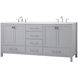 Irene 72 X 22 X 34 inch Gray Vanity Sink Set
