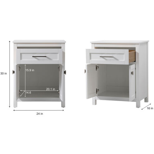 Adian White Bathroom Storage Cabinet