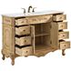Danville 48 X 21 X 36 inch Antique Beige Vanity Sink Set