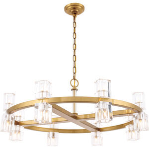 Chateau 16 Light 32 inch Burnished Brass Pendant Ceiling Light, Urban Classic