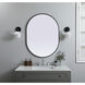 Asha 40 X 30 inch Black Mirror in 30 x 40