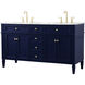 Williams 60 X 35 inch Blue and Brush Gold Vanity Sink Set