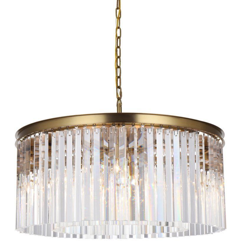 Sydney 8 Light 31.5 inch Satin Gold Chandelier Ceiling Light