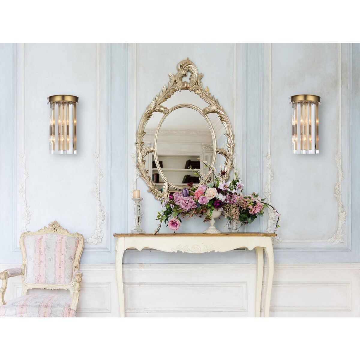 Sydney 2 Light 8 inch Satin Gold Wall Sconce Wall Light