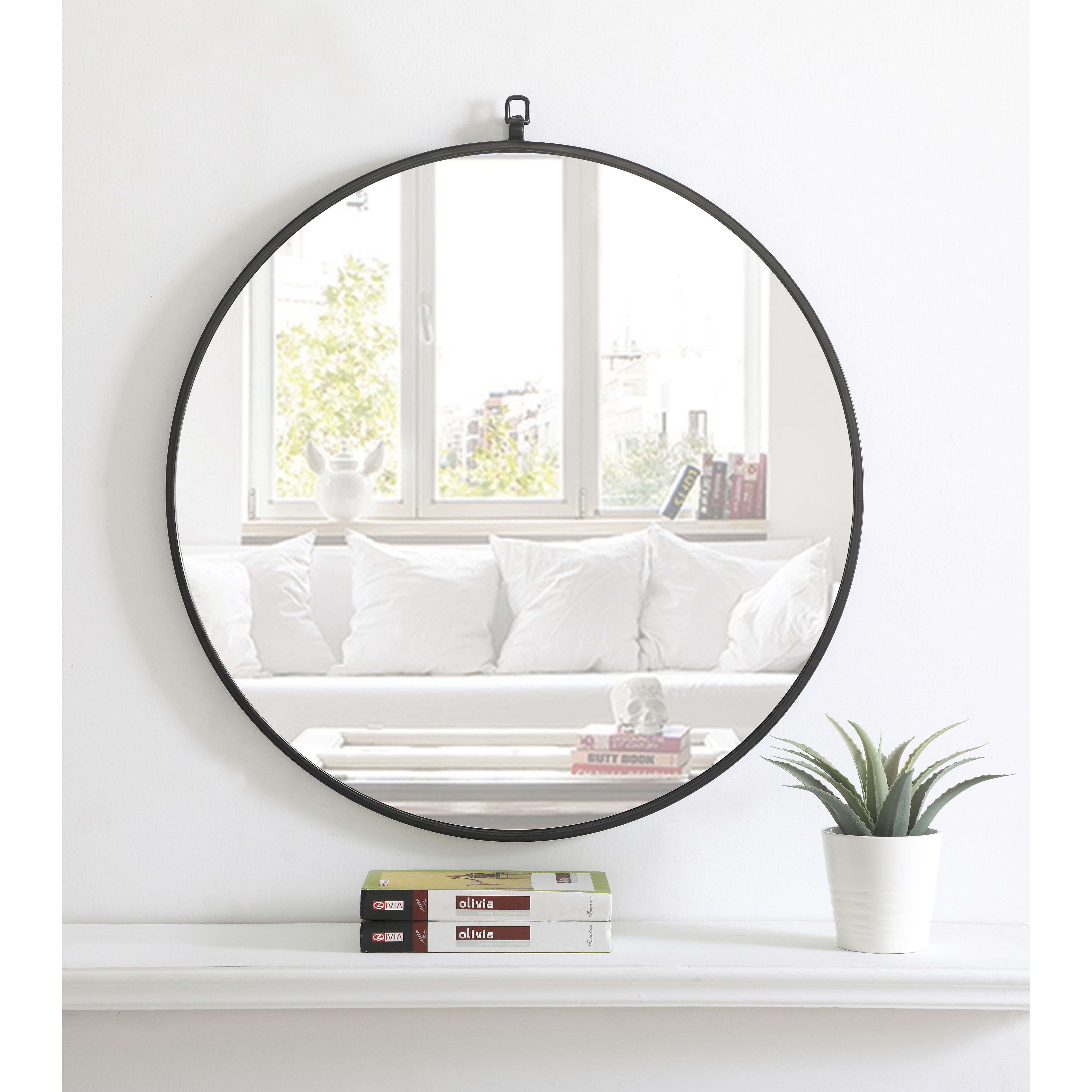 Eternity 28 X 28 inch Black Wall Mirror