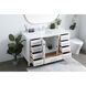 Irene 54 X 22 X 34 inch White Vanity Sink Set