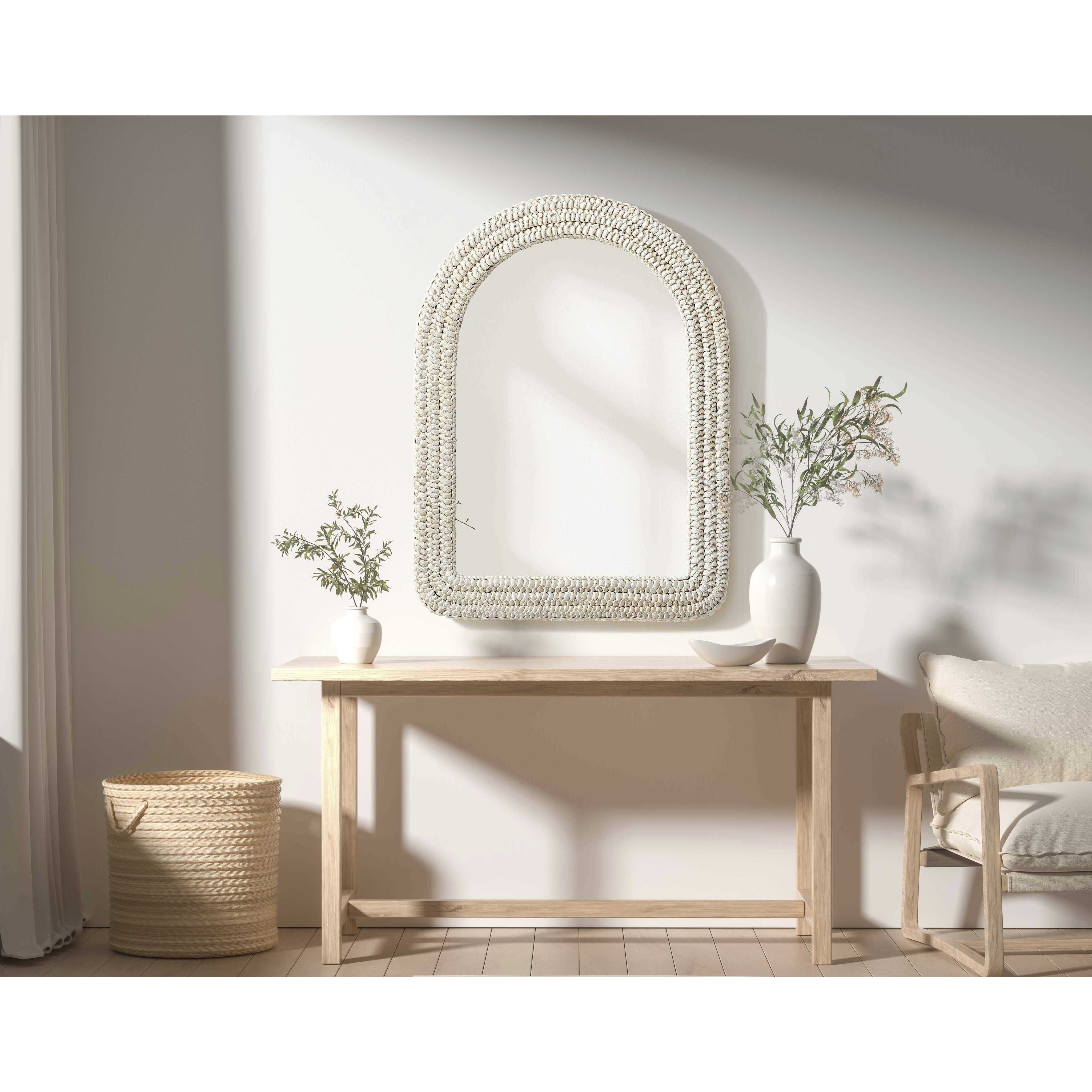 Marlowe 36 X 27 inch Linen White Mirror