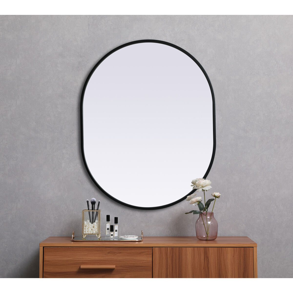 Asha 30 X 24 inch Black Mirror in 24 x 30