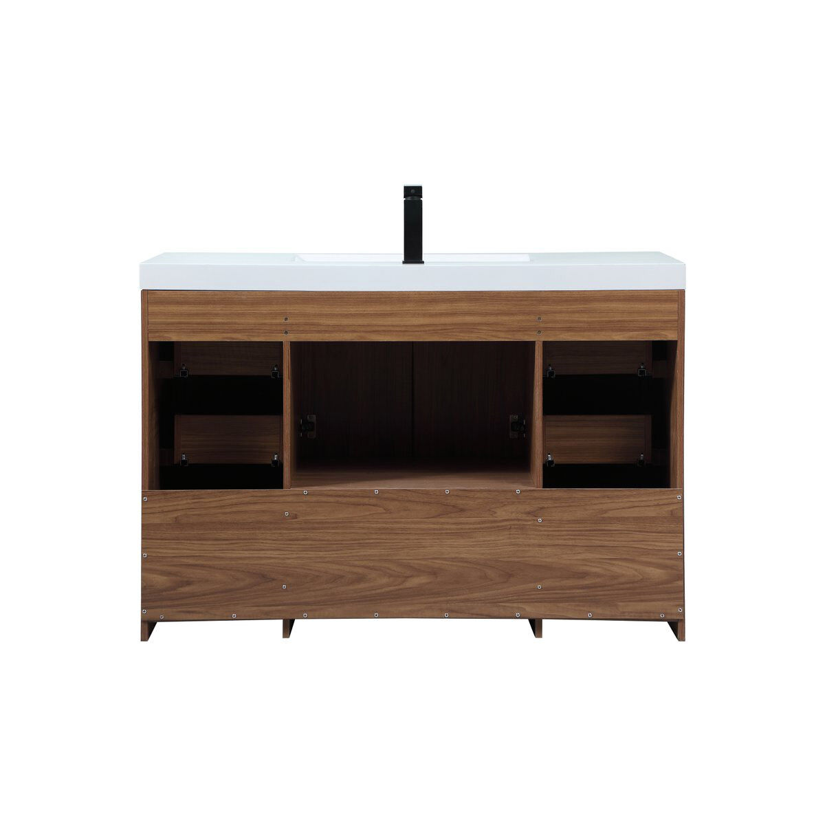 Wyatt 48 X 22 X 34 inch Walnut Brown Vanity Sink Set