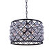 Madison 6 Light 20 inch Matte Black Pendant Ceiling Light in Clear, Urban Classic