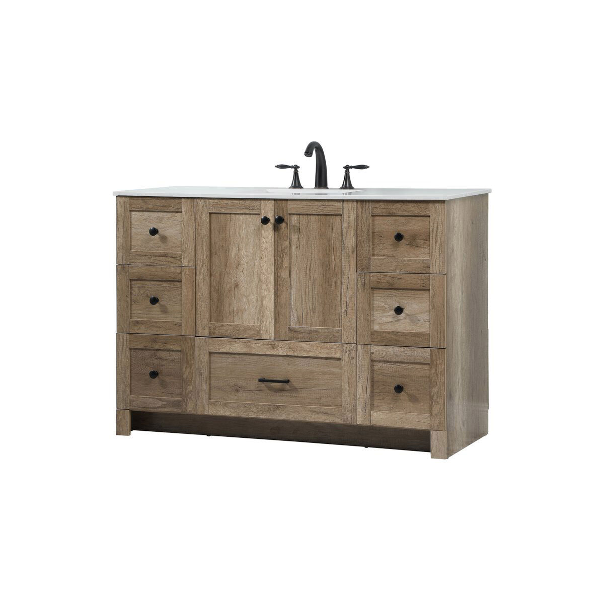 Soma 48 X 19 X 34 inch Natural Oak Vanity Sink Set
