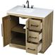 Chase 36 X 34 inch Linen Oak Bathroom Vanity Cabinet