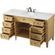Park Avenue 60 X 21.5 X 35 inch Natural Wood Vanity Sink Set