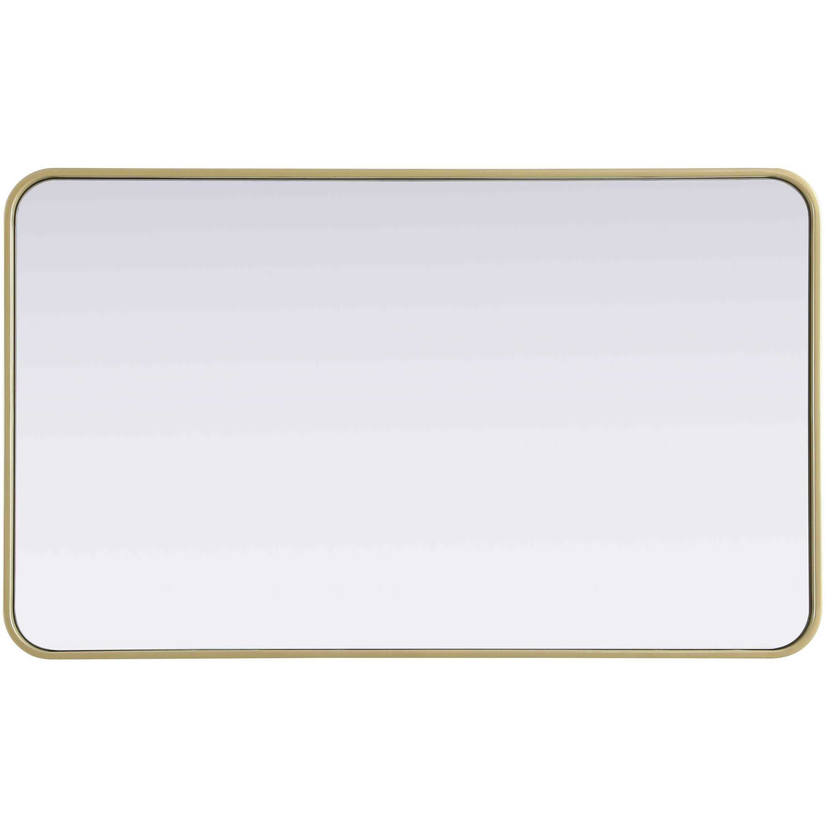 Remy 40 X 24 inch Brass Mirror