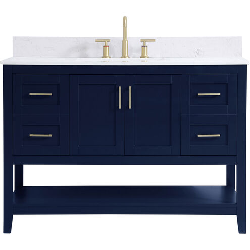 Aubrey 48 X 22 X 34 inch Blue Vanity Sink Set