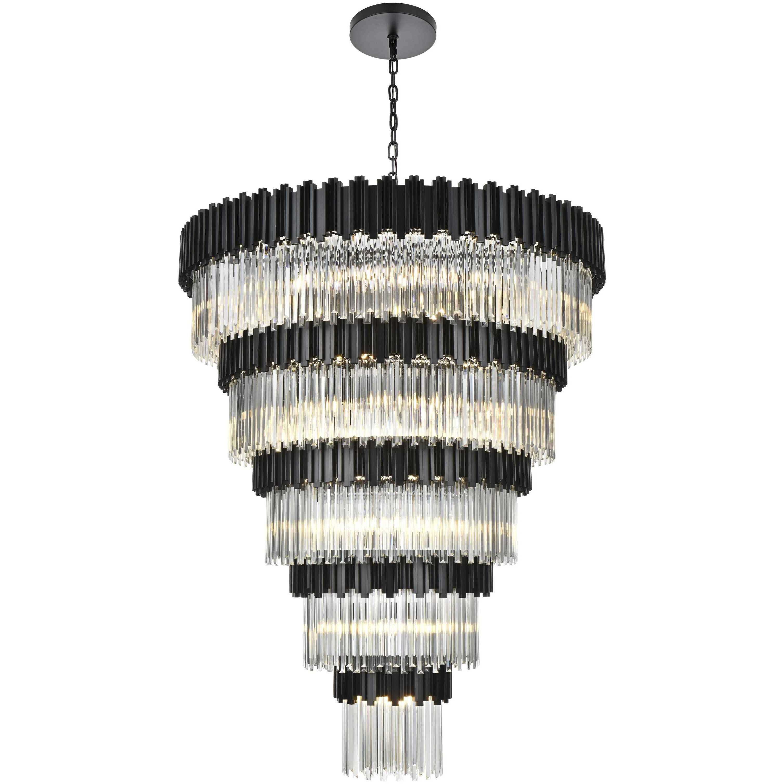 Willow 43 Light 59 inch Black Chandelier Ceiling Light