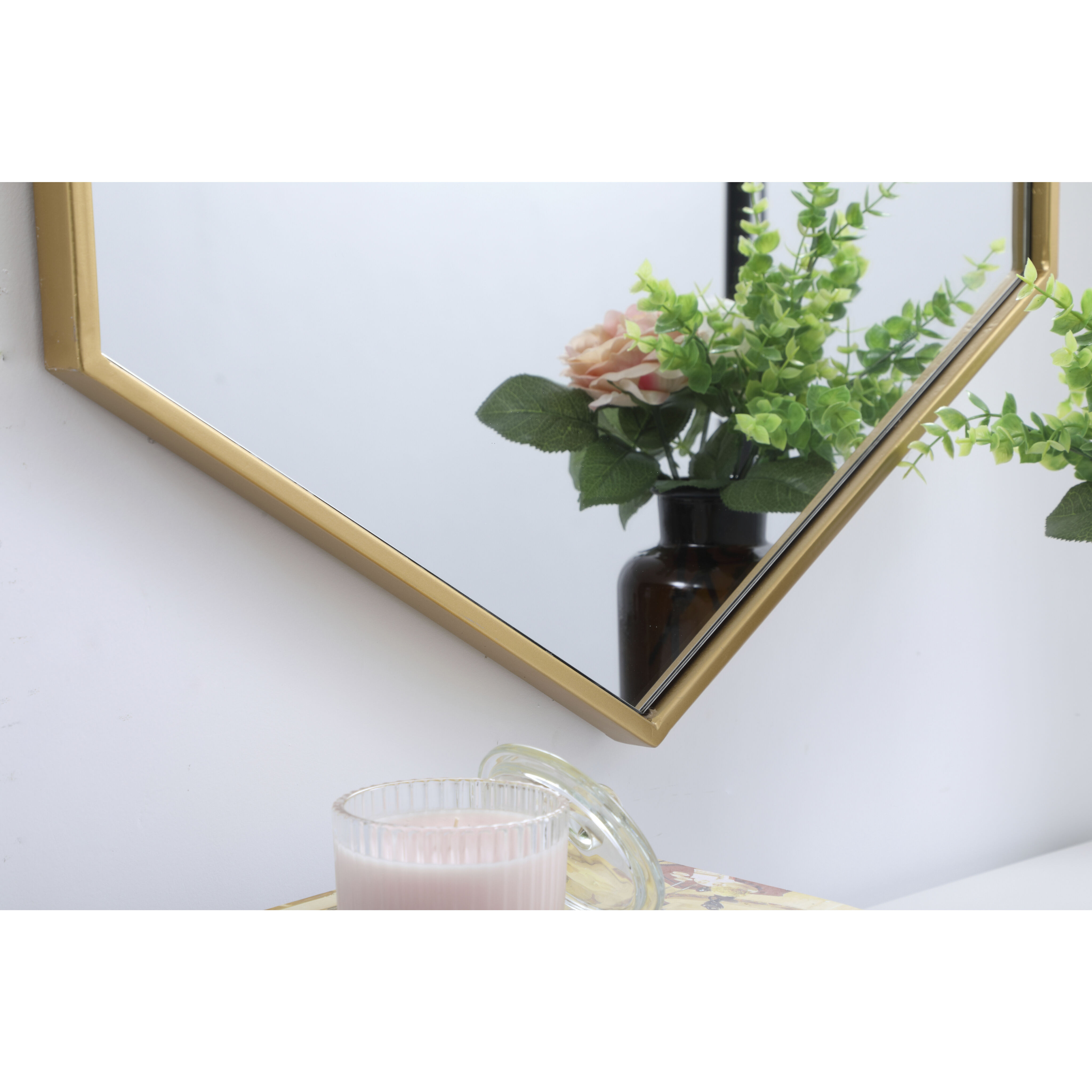 Eternity 34 X 24 inch Brass Wall Mirror