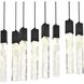 Aurora 8 Light 12 inch Black Pendant Ceiling Light