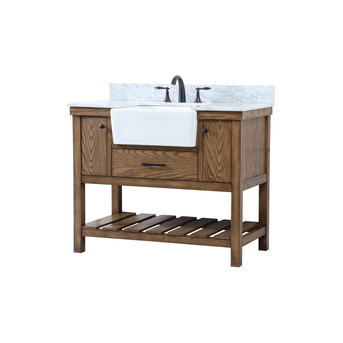 Clement 42 X 22 X 34.13 inch Driftwood Bathroom Vanity Cabinet