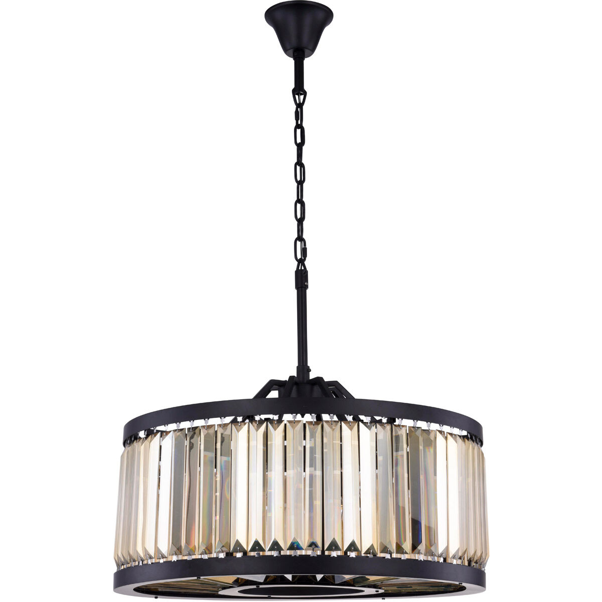 Chelsea 8 Light 28 inch Matte Black Chandelier Ceiling Light, Urban Classic