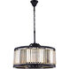 Chelsea 8 Light 28 inch Matte Black Chandelier Ceiling Light, Urban Classic