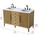 Blakely 54 X 34 inch Linen Oak Bathroom Vanity Cabinet