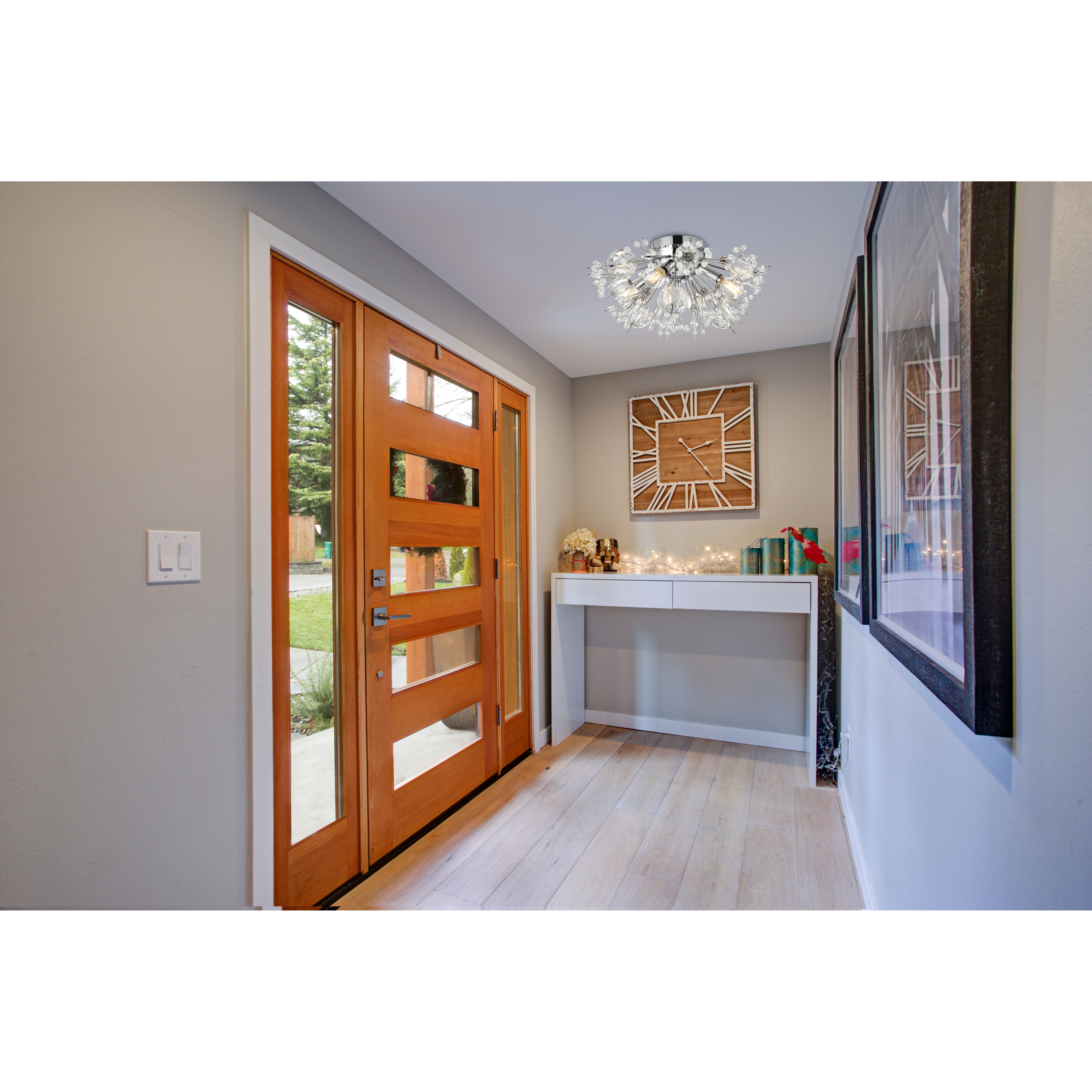 Vera 4 Light 14 inch Chrome Wall Sconce Wall Light, can be Flush Mounted