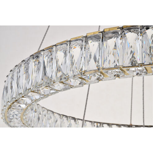 Monroe LED 32 inch Gold Pendant Ceiling Light