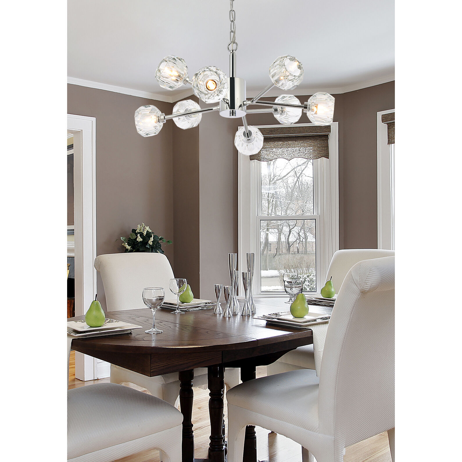 Graham 8 Light 24 inch Chrome Pendant Ceiling Light