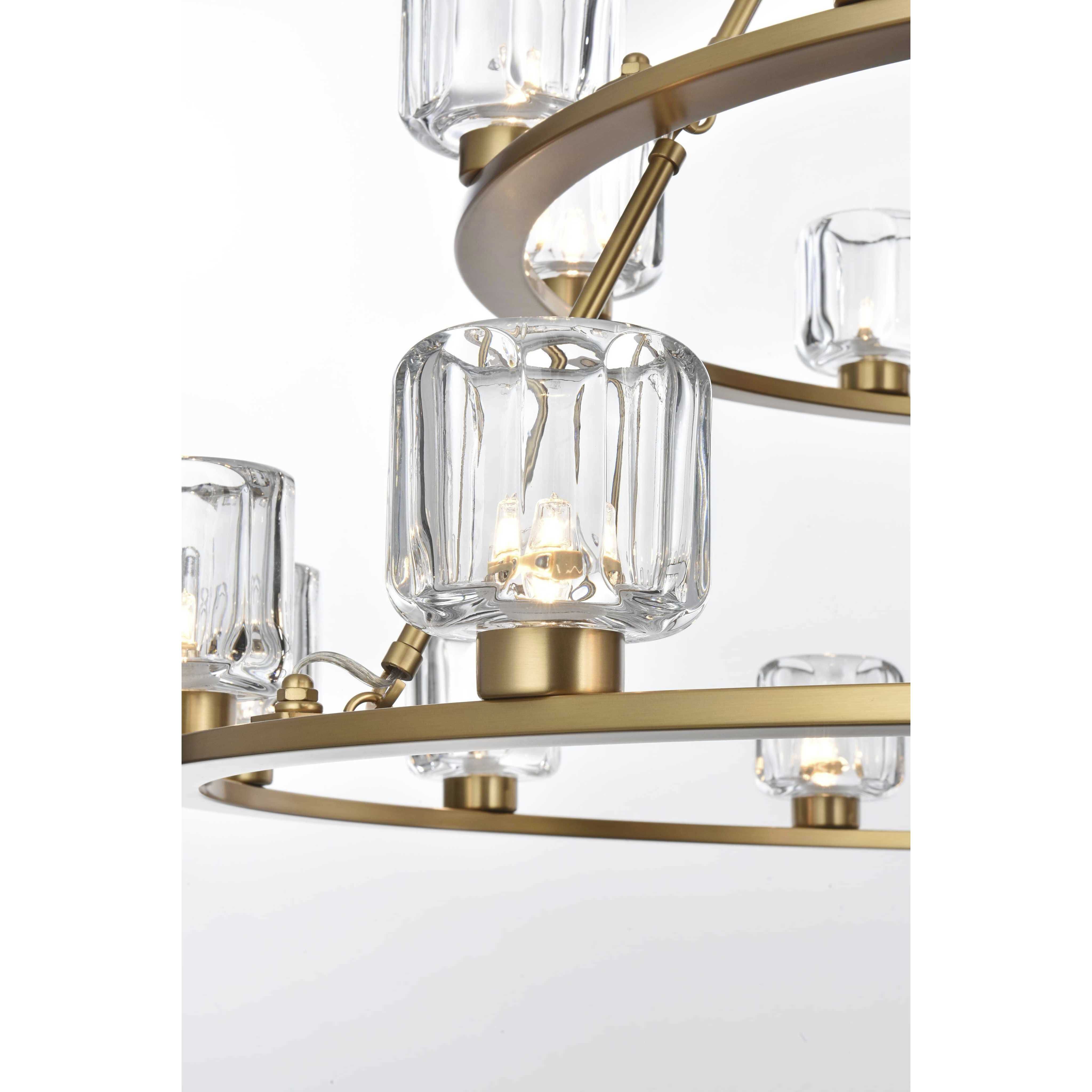 Cadence 21 Light 48 inch Satin Gold Chandelier Ceiling Light