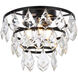 Ella 3 Light 10 inch Black Flush Mount Ceiling Light