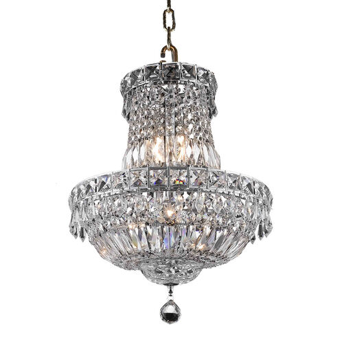 Tranquil 6 Light 14 inch Chrome Pendant Ceiling Light in Royal Cut