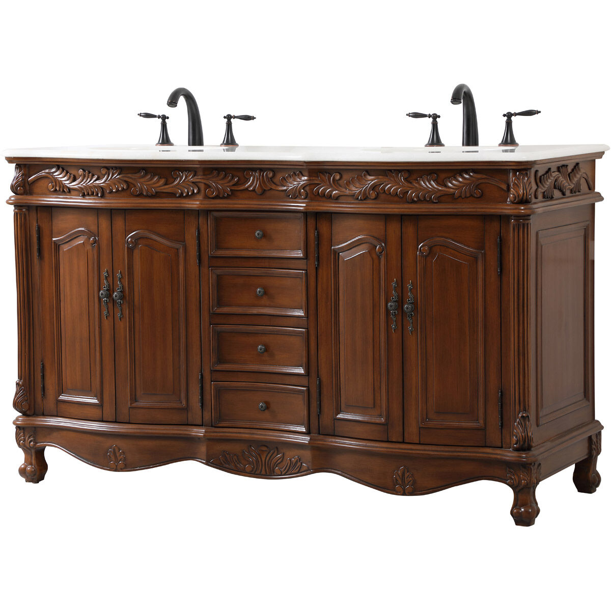 Windsor 60 X 22 X 36 inch Teak Vanity Sink Set