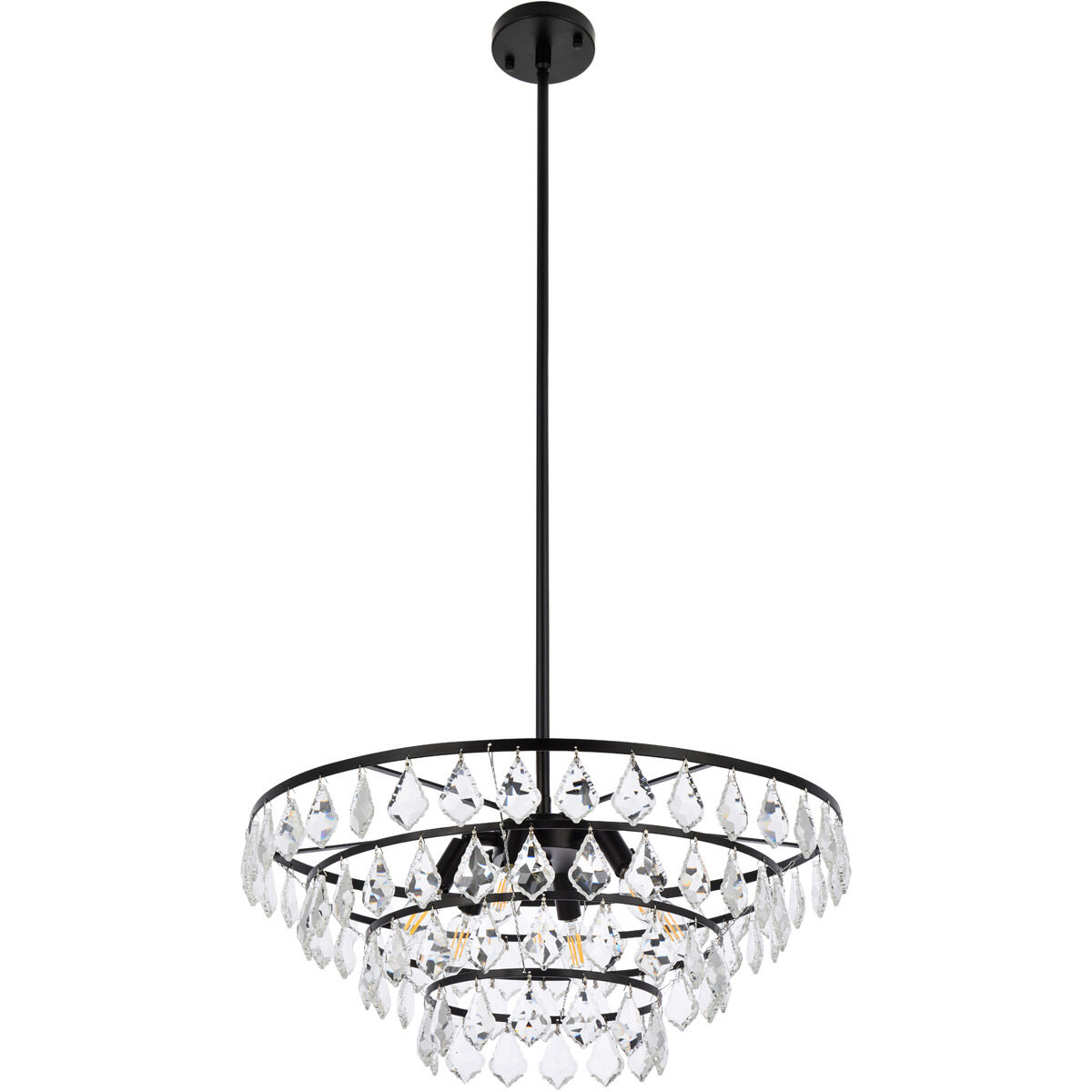 Ella 6 Light 24 inch Black Pendant Ceiling Light