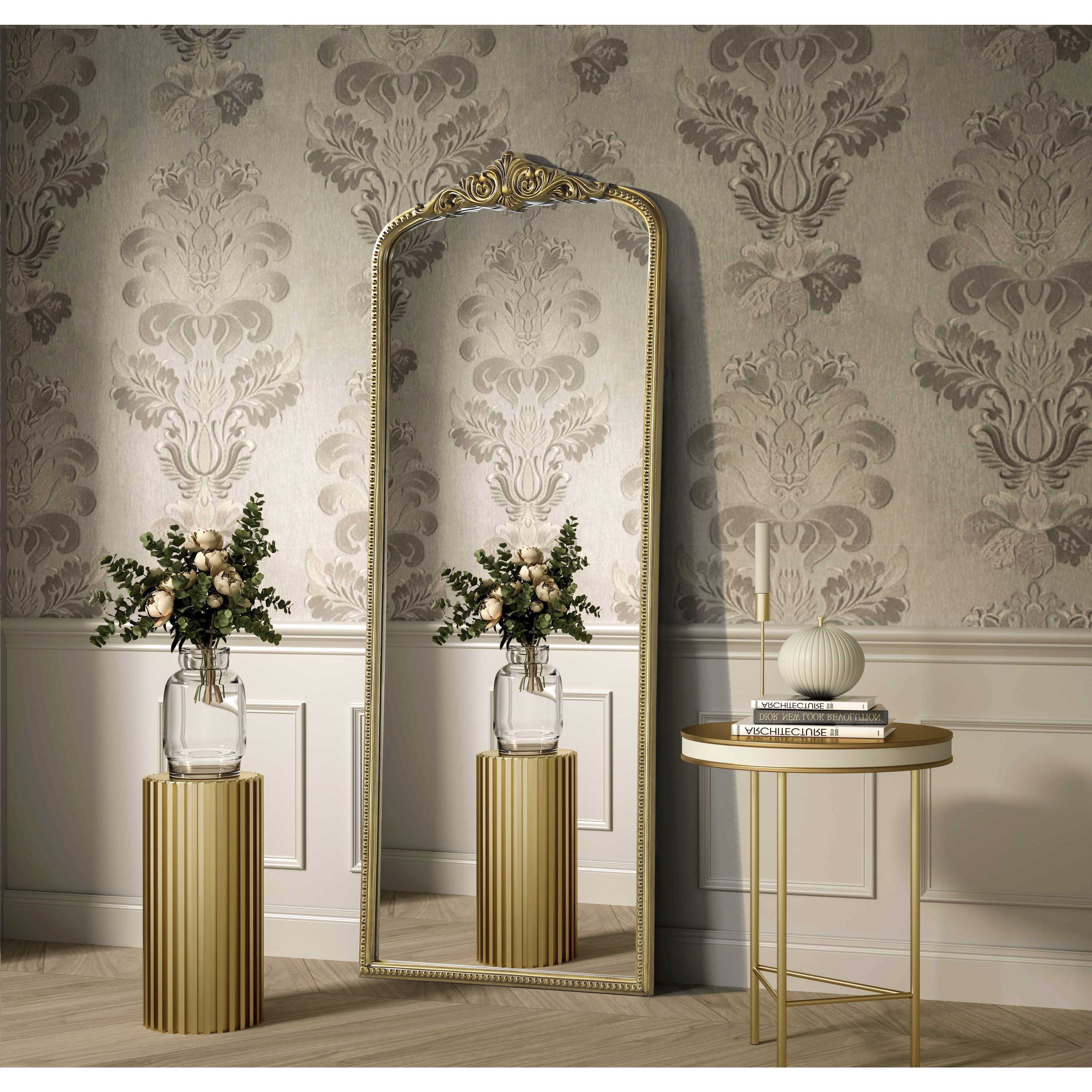 Naomi 72 X 30 inch Antique Brass Mirror