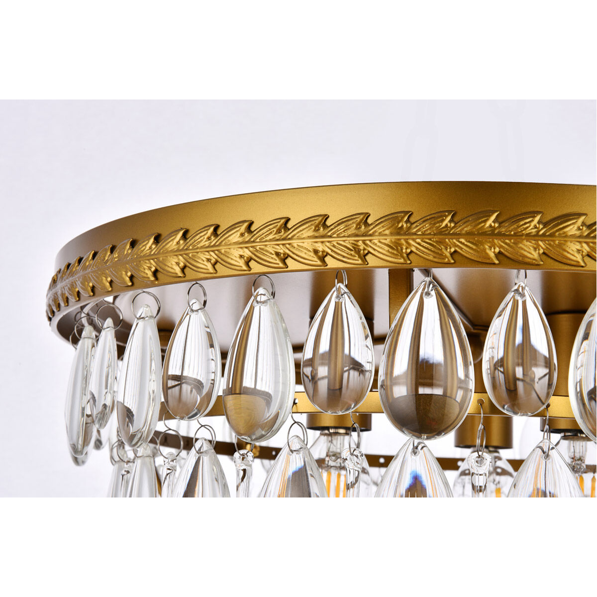 Nordic 3 Light 15 inch Brass Flush Mount Ceiling Light